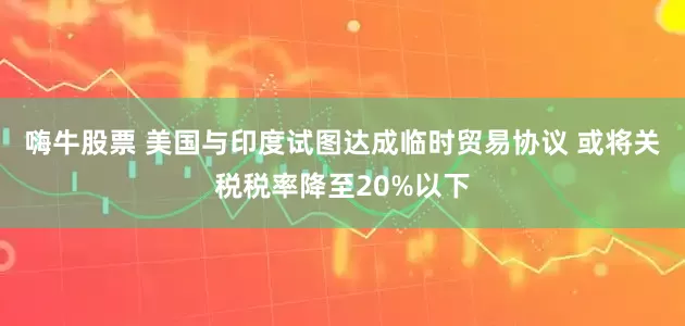 嗨牛股票 美国与印度试图达成临时贸易协议 或将关税税率降至20%以下