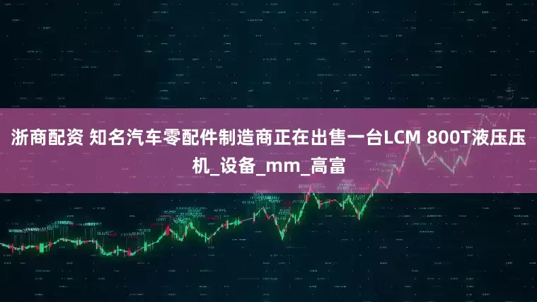 浙商配资 知名汽车零配件制造商正在出售一台LCM 800T液压压机_设备_mm_高富