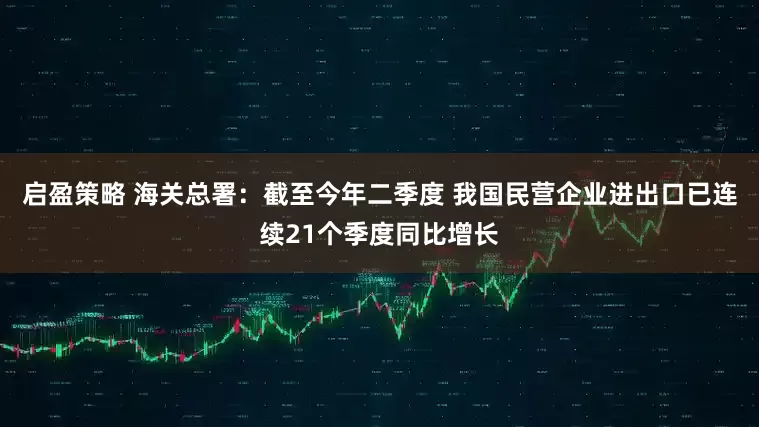 启盈策略 海关总署：截至今年二季度 我国民营企业进出口已连续21个季度同比增长