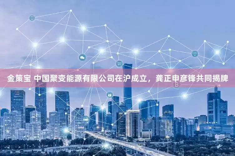 金策宝 中国聚变能源有限公司在沪成立，龚正申彦锋共同揭牌