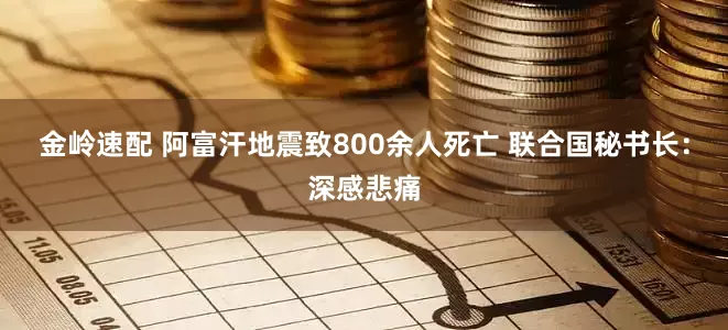 金岭速配 阿富汗地震致800余人死亡 联合国秘书长:深感悲痛